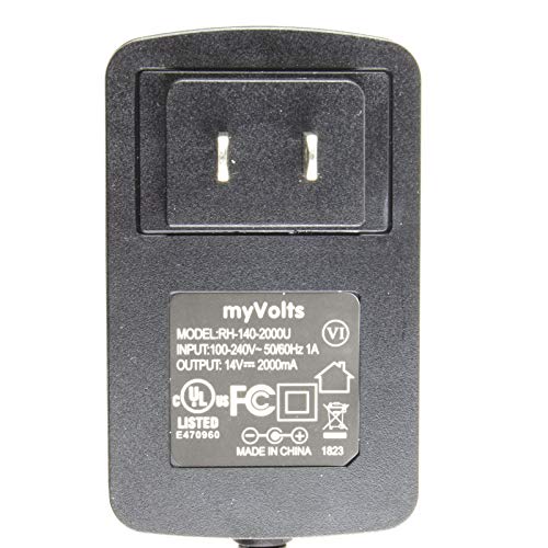 MyVolts 14V Power Supply Adaptor Compatible with Snap On Toolbox Style, SSC2830 Bluetooth Speaker - US Plug