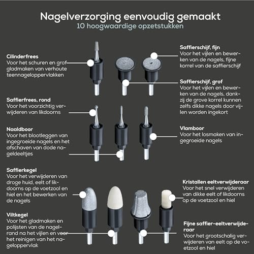 Beurer MP 84 Elektrische nagelvijl – 10 opzetstukken - View 5