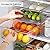 Mano Fridge Drawer Pull Out Stackable Bins with Handle Clear Refrigerator Drawers Organizer Food Storage Container Box with Dividers Plastic Produce Saver for Pantry, Cabinet, Kitchen, Clothes?4Pack?