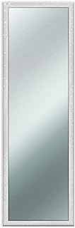 Lupia Specchio da Parete Mirror Brillant Cornice Decorata con Glitter 40x125 cm Bianco