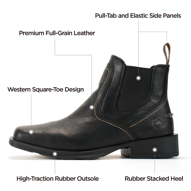 Image of SUREWAY Men's Western Chelsea Cowboy Boots