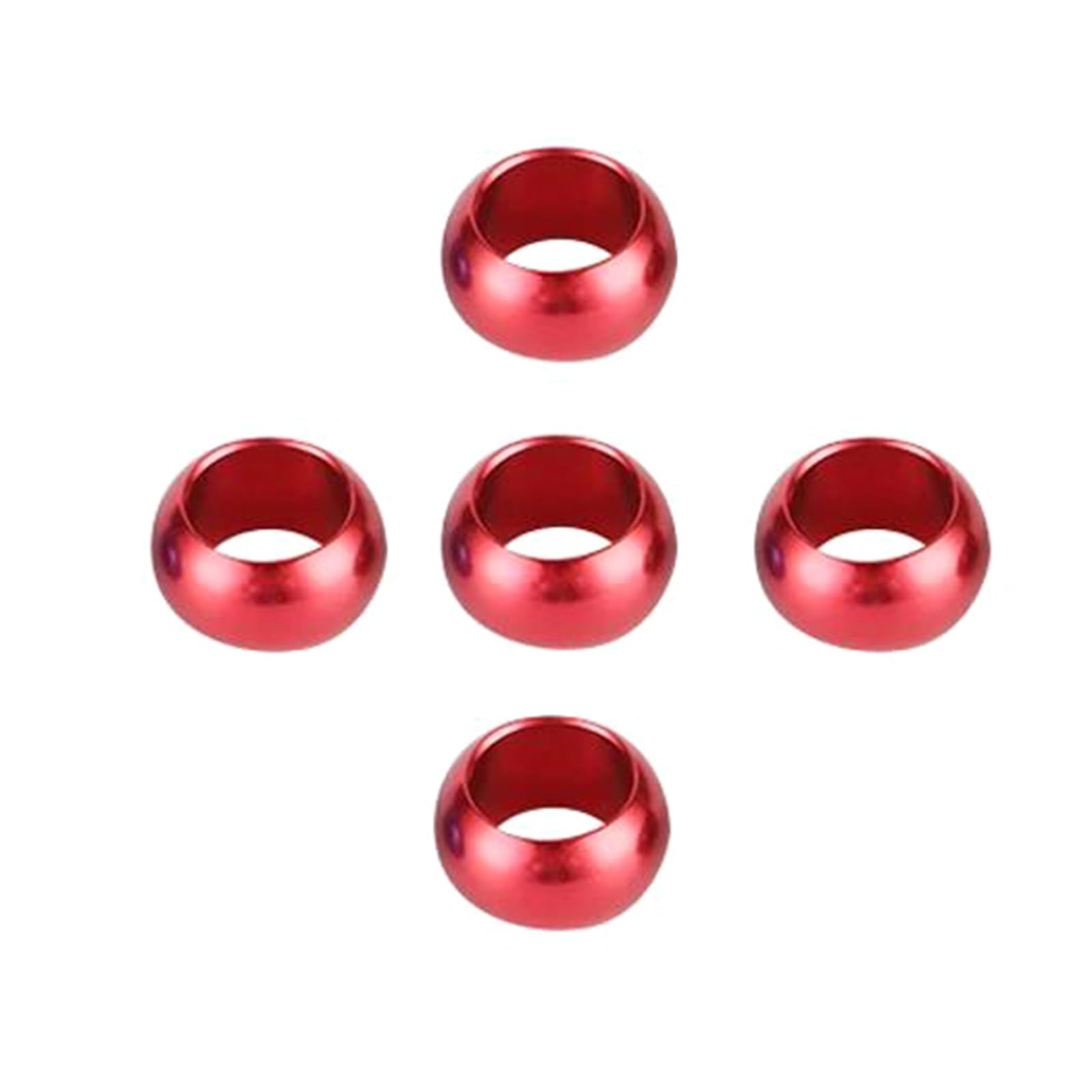 Anelli per zampe di piccioni, 20 anelli in alluminio for zampe di uccelli multicolori 8mm/10mm for l'identificazione di piccioni e pappagalli(Red,Inner Diameter 10mm)