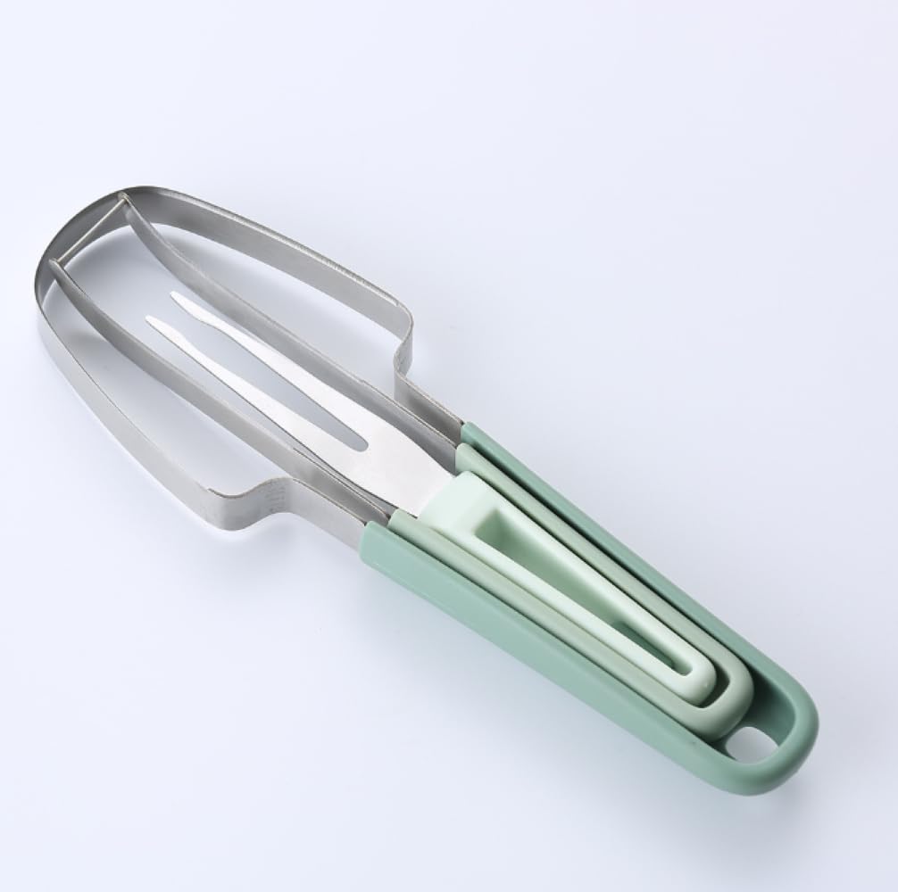 Ultimate 3-in-1 Watermelon Stainless Steel Cutter consisting of Slicer, Popsicle Maker & Fork for effortless serving !