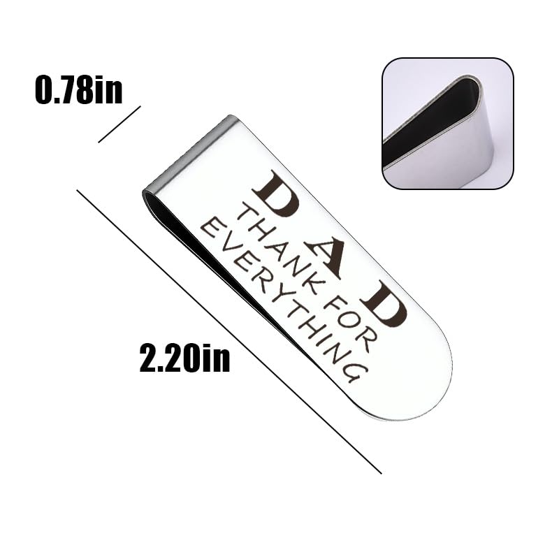 Engraved Money Clip for Dad Gifts from Daughter Son, Dad Birthday Gift for Men Father Daddy Dads Money Clips for Cash Clip for Men Father Daddy Dads Birthday Gifts from Daughter Son3