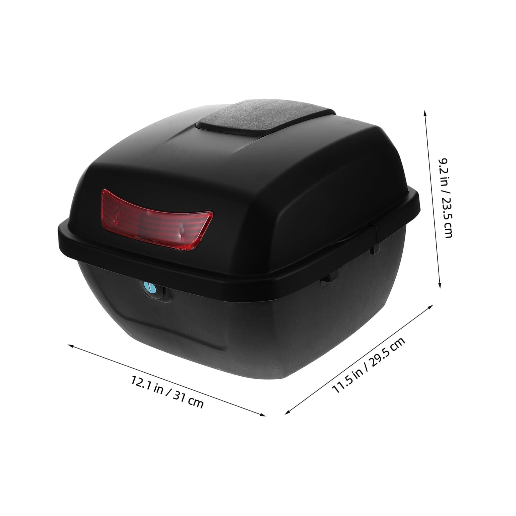 BESTYASH Motorcycle Rear Storage Box with Lid Capacity Trunk Organizer for Motorbike Accessories Stylish Design Easy Installation Versatile Storage for Tools and More