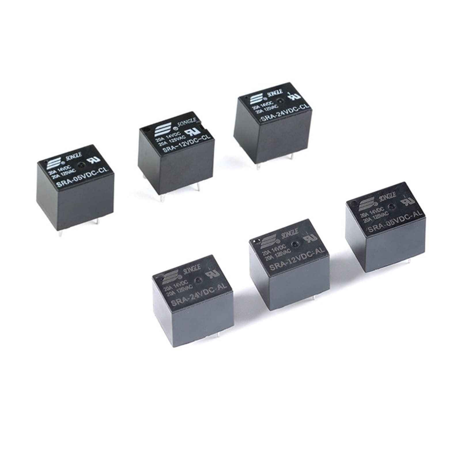 WEUSANXPL 50PCS SRA-05VDC-AL SRA-12VDC-AL SRA-24VDC-AL SRA-05VDC-CL SRA-12VDC-CL SRA-24VDC-CL T74 4Pin Normally Open 5Pin DC Relay
