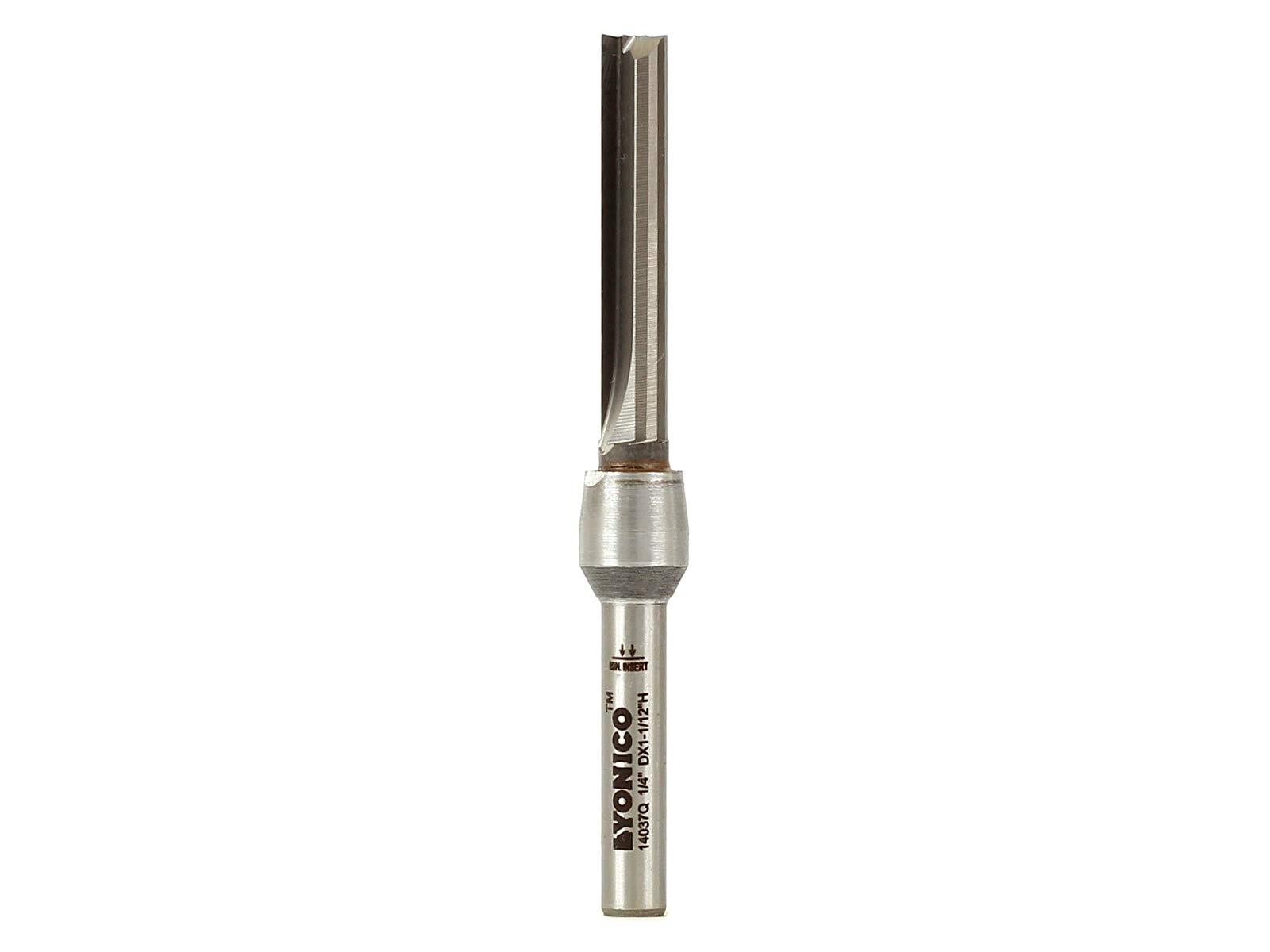 Yonico 14037q 1/4-Inch Diameter Solid Carbide Insert Straight Router Bit 1/4-Inch Shank