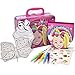 JojoSiaw Coloring and Activity Tin Box, Includes Markers, Stickers, Mess Free Crafts Color Kit in Tin Box, for Toddlers, Boys and Kids