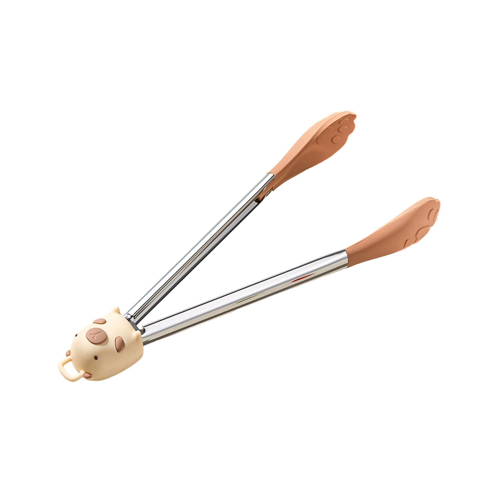 TEMOOUES Multipurpose Kitchen Tongs Heatproof Silicone Handle Secure Grips Design for Flipping Stirring and Serving Food Tongs