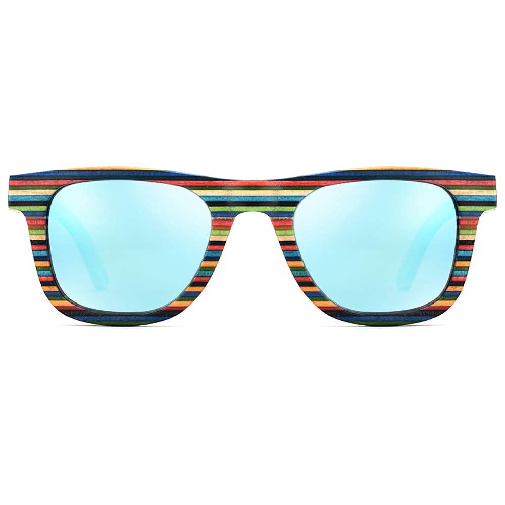 Genérico Gafas De Sol Polarizadas De Madera Hechas A Mano para Mujer, con Protección Uv400, Aptas para La Pesca Y La Conducción, Estuche De Bambú Y Bisagras De Resorte De Acero Inoxidable