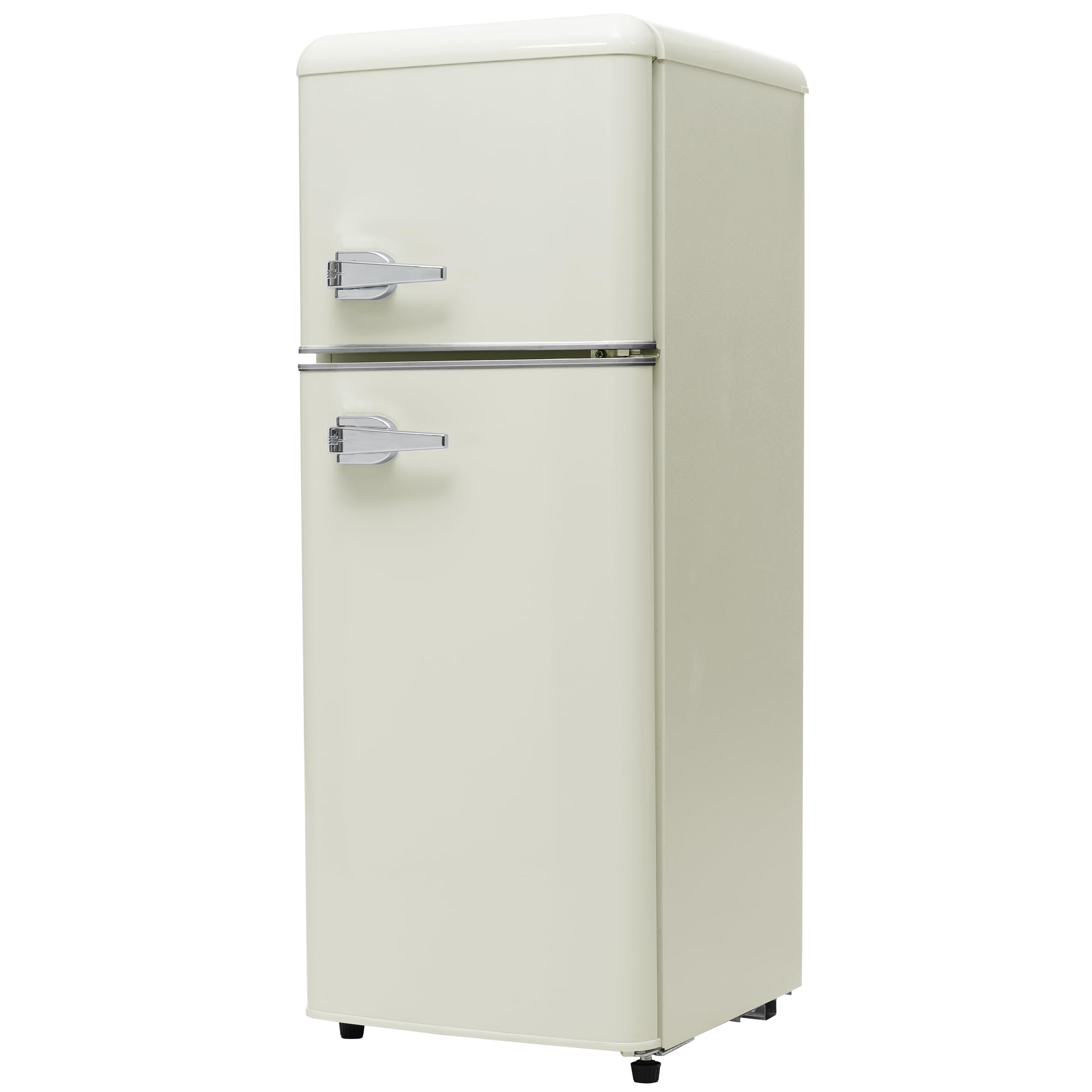 Merax Frigorífico de 2 puertas, 92 litros, congelador 28 l, 105,5 cm de altura, LED, estantes de vidrio ajustables, 116 kWh/año, silencioso 45 dB, compacto y energéticamente eficiente, para cocina