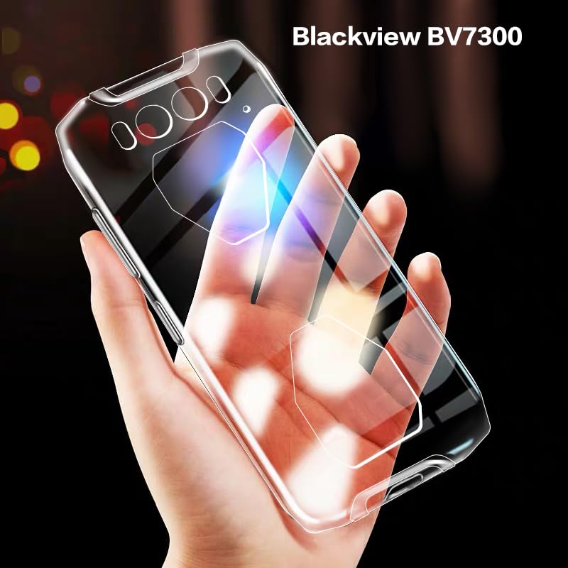 AQGGIIXY Custodia per Blackview BV7300 (6.67) Cover, 2 pezzi Black Protettivo Sottile Morbido Silicone Custodia Protezioni Skin Bumper - per Blackview BV7300