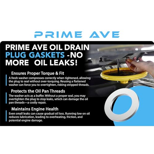 Image of Aluminium Oil Drain Plug Gaskets - 14mm Crush Washer for Leak Proof Sealing - Durable & Reliable Oil Plug Washer - Compatible with Honda & Acura Part# 94109-140-00 (Pack of 10)