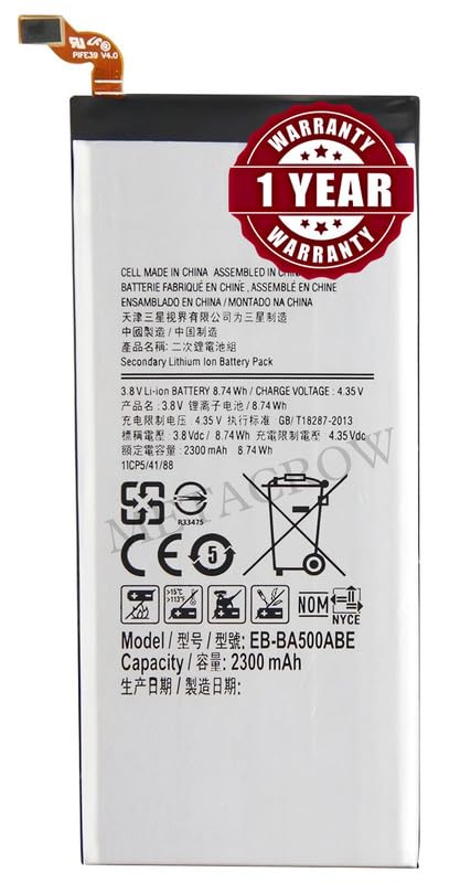 Image of Original EB-BA500ABE Battery for Samsung Galaxy A5 (2015) (SM-A500F) - (2300mAh) - 1 Year Warranty JK1
