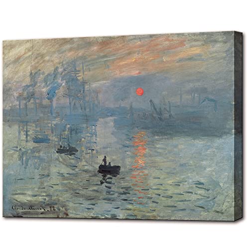 msspart Impression Sunrise, Claude Monet Oil Painting Reproduction Seascape Artwork,