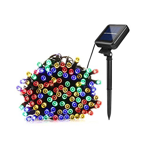 Guirlande lumineuse solaire 200 LED 22m étanche quatre lignes flash