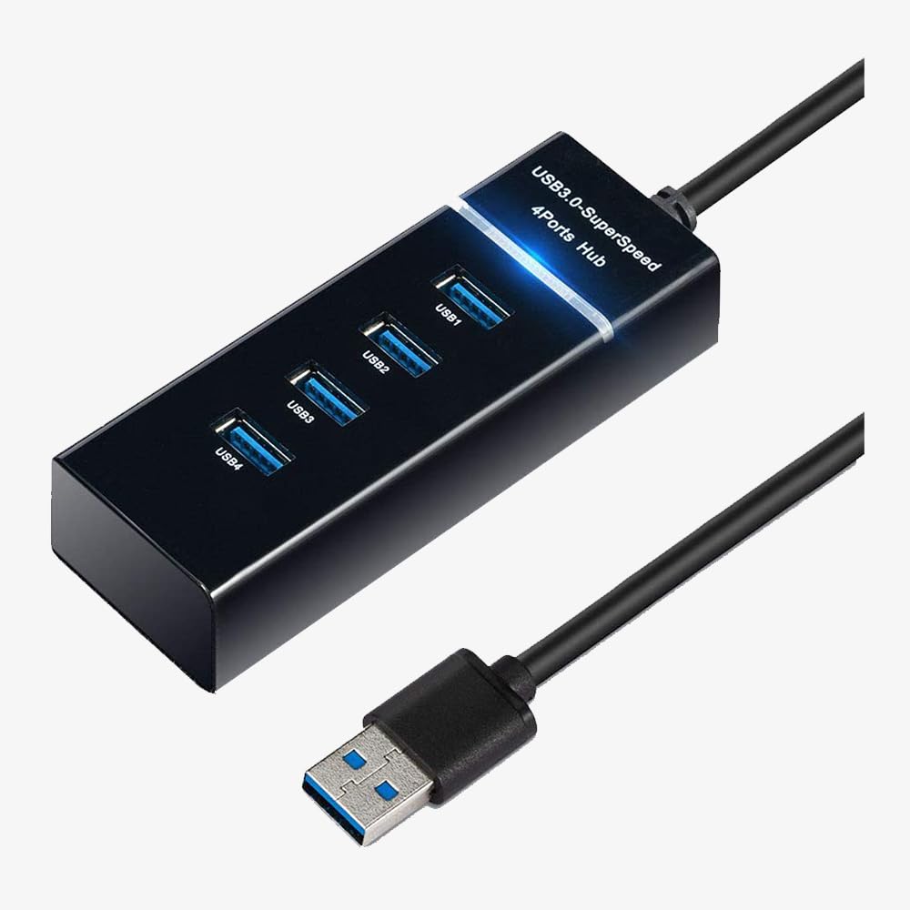 TEKNO USB 3.0 Hub 4-Port, High-Speed Data Splitter with 3.3ft Cable – Compatible with Laptop, PC, MacBook, Mac mini, iMac, Surface Pro & More – SuperSpeed USB Expander Adapter-image-4