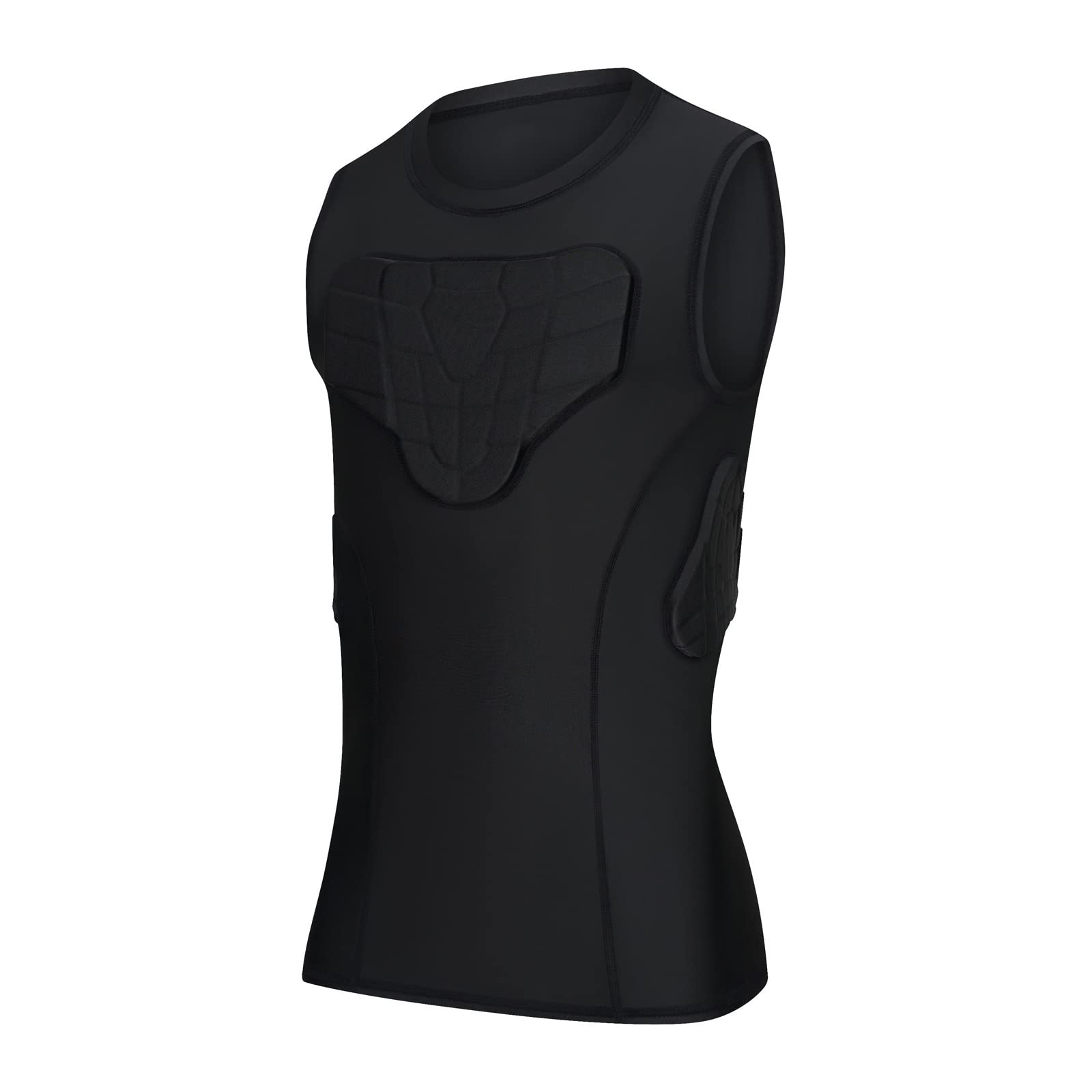 Camisa de compresión acolchada para jóvenes, protector de pecho, protector de corazón, camisa de protección de esternón