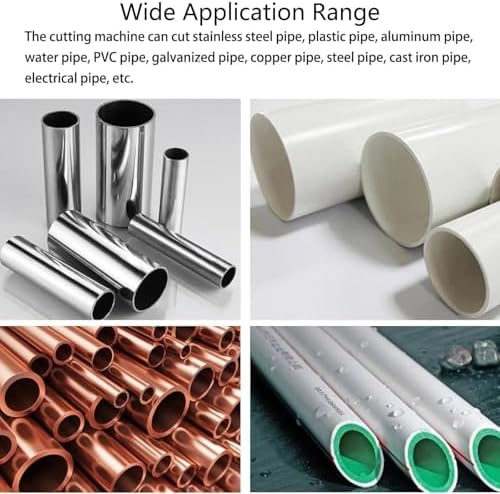 1000W Adjustable Electric Pipe Cutting Machine, Precision Tube Cutter for Metal & Plastic, 15-220mm Cutting Range, Speed Control, Heavy Duty Rail Fixing, Ideal for DIY & Professional Use