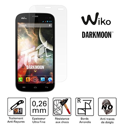 TM-Concept® Verre trempé - Wiko Darkmoon - Vitre Protection 0,26mm Radian 2,5D