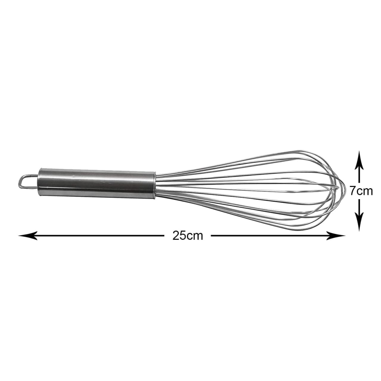 Brunchy Hand Blender Wire Whisk, Stainless Steel Balloon Egg Beater, Prime Whisker for Kitchen, Whisker for Cake Mixing, Whizzy Whisk with Pipe Handle for Blending, Beating, Stirring (Medium) 1