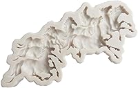 Vista 5 de Animales Correr Caballo Forma Fondant DIY 3D Lindo Pastel Silicona Molde Herramientas para Hacer Chocolates Caramelos Duros Postres Velas de Hielo