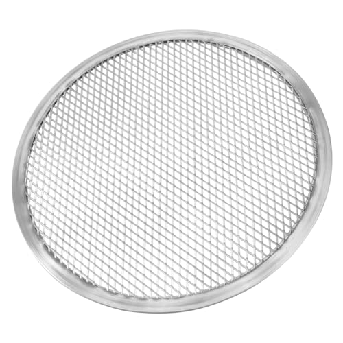 Housoutil Pizza Baking Pan Non Stick Pizza Tray 13 Inch Pizza Screen, Aluminum Pizza Baking Screen Round Pizza Pan for Oven Stainless Steel Pizza Pan Pizza Wire Mesh Tray