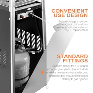 Nuu Garden Outdoor Propane Patio Heater, 48,000 BTU Pyramid Outdoor Heater with Wheels, Hammered Bronze Tower Propane Heater with Quartz Glass Tube for Garden, Terrace, Black Nuu Garden Outdoor Propane Patio Heater 48000 BTU Pyramid Outdoor Heater with Wheels Hammered Bronze Tower Propane Heater with Quartz Glass Tube for Garden Terrace Black