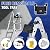 HBTower A Frame 5 Step Extension Ladder 19 Ft, Multi Position Ladder with Removable Tool Tray and Stabilizer Bar, 330 lbs Capacity Sturdy Durable for Home and Outdoor Work