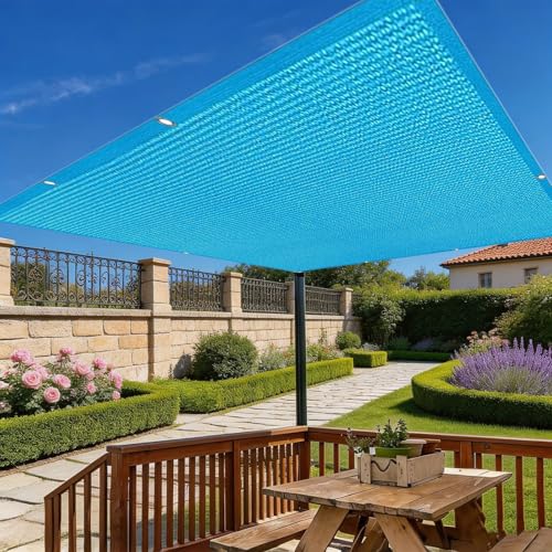 Voile d'ombrage bleu ciel 0.8x3.9m ajouré pour balcon - 2