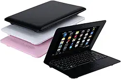 Versão 2025 portátil de 10,1 polegadas, 8 GB, laptop, PC, Quad Core, Android 6.0, mini netbook, notebook fino e leve, YouTube Player Flash (preto)