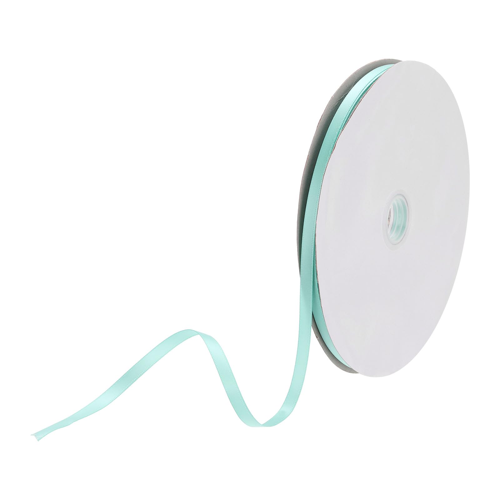 DMiotech 6mm Satin Ribbon 91m/300ft Thin Double Face Fabric Grosgrain Ribbon for Gift Wrapping Floral Hair Flower Bouquet Turquoise Green