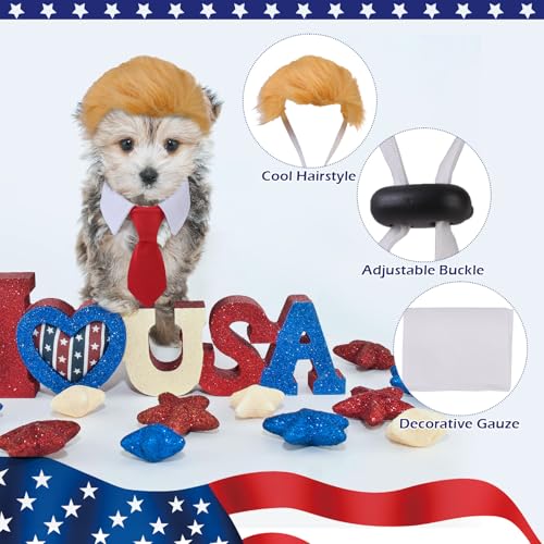 EXPAWLORER-3-Pack-Funny-Dog-Costume-Pet-Clothes-with-Collar-Tie-Cat-Dog-Wig-Toy-Holiday-Apparel-for-Party-Small-Medium-Dogs EXPAWLORER 3 Pack Funny Dog Costume Pet Clothes with Collar Tie Cat Dog Wig Toy Holiday Apparel for Party Small Medium Dogs