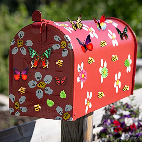 50 Pieces Refrigerator Magnets 3D Butterfly Fridge Magnets Daisy Flower Fridge Stickers Green Leaf Refrigerator Stickers Decorative Bee Magnets Colorful Magnetic Decors For Refrigerator Cabinet Decors #TOP5