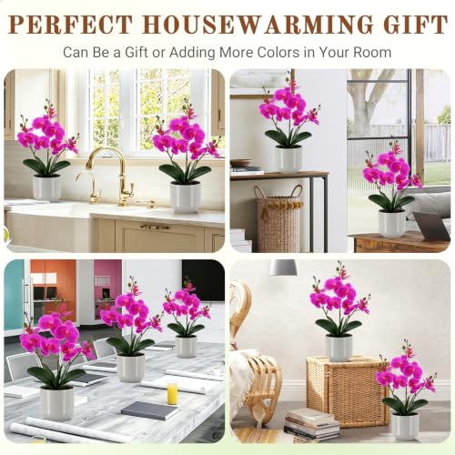 BTHM DSGN Faux Orchid 17.5” Tall Artificial Flower Indoor for Home Decor - image 4