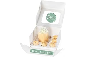 Bento Box for Mini Cakes: 5 Sets of Cupcake and Bento Cake Boxes