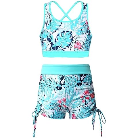 MSemis Girls Tankini Set with Boyshorts Cover