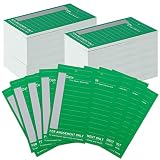 200 Pack 10 Line Sports Strip Cards Super Football Bowl Football Pool Cards, 200 No-repeat Green Bas
