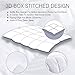 Kingsley trend Queen Comforter Duvet Insert - All Season Quilted Ultra Soft Breathable Down Alternative, Box Stitch White Comforter with Corner Tabs, 90x90