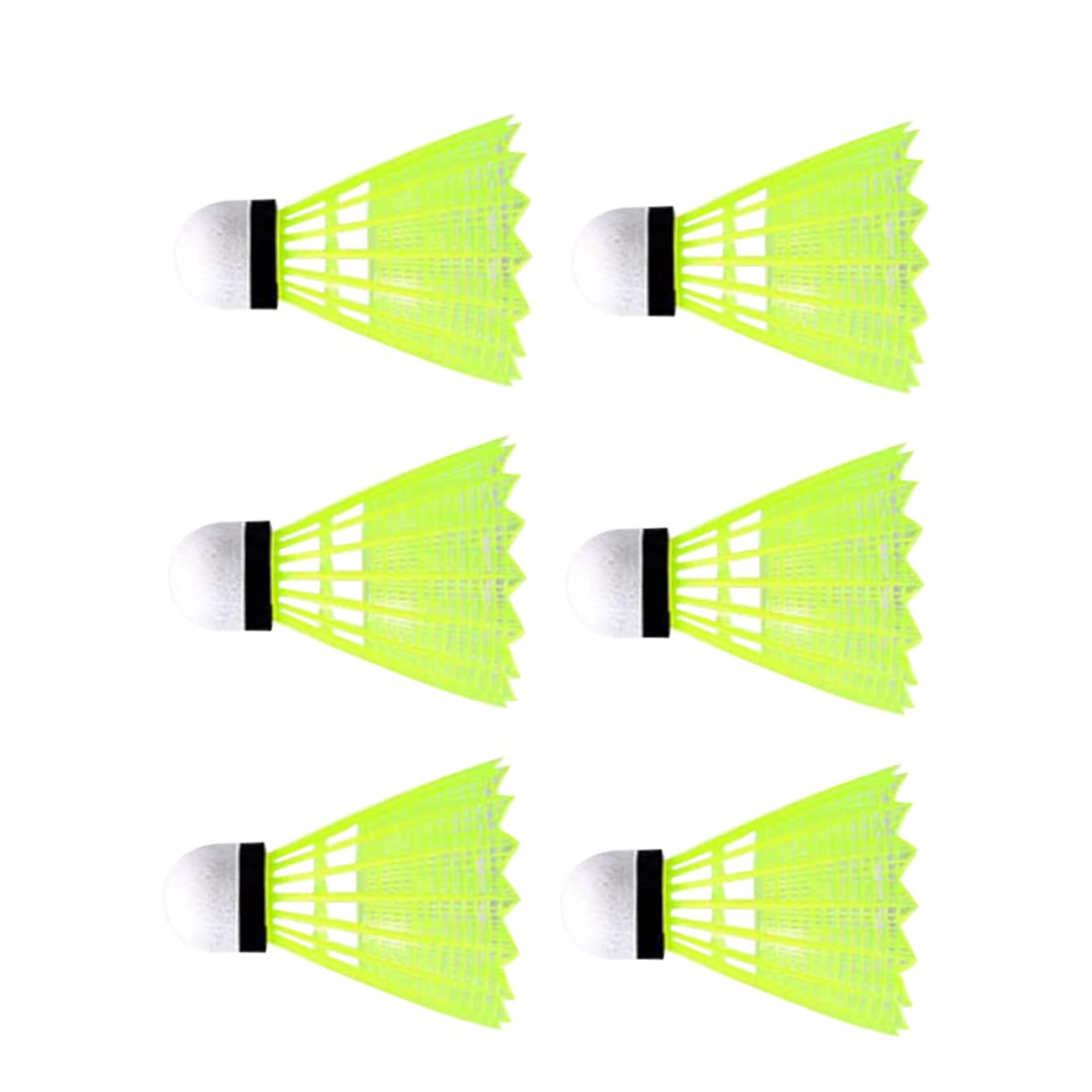 Parliky Nylon Badminton Shuttlecocks 6pcs Rebound Birdies Durable Outdoor Equipment for Sports Fitness Activities
