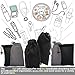 19-Piece Deluxe Organized Storage Set & Tote Collection–Secure Zipper Oversized Bag, Breathable Dual Mesh & Fleece Drawstring Pouches, Fashion-Forward Handwoven Knitted Totes for Home, Travel & Office