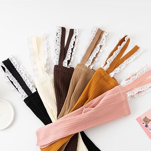 0-2T Baby Girls Knit Leggings with Suspenders Toddler High Waist Tights Infants Newborn Boys Long Pants4