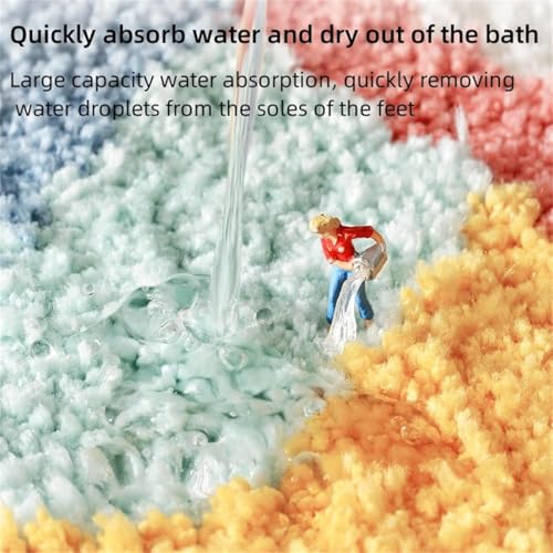 Image of Home Decor Multicolor Anti Skid Bath Mat for Bathroom, Anti Slip Bath mat, Non Slip Bath mat Door mat for Bathroom, Living Room Kitchen Bedroom (Lucky Mat)