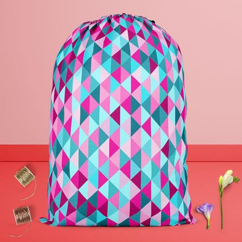 Image of ArtzFolio Triangle Tiles | Reusable Sack Bag | Bag for Gym, Storage, Vegetable & Travel