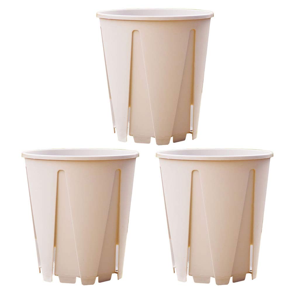 Cabilock 3PCS Nursery Seedling Planter Resin Plastic Root Control Flower Pot Nursery Plant Pot Container for Indoor Outdoor Bonsai Plants Herbs Cactus Random Color
