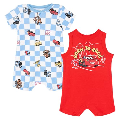 Image of Disney Baby 2 Pack Henley Rompers Newborn to Infant Sizes (Newborn - 24 Months)
