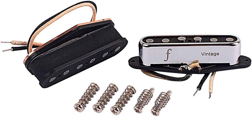 Alnicov Guitar Pickups Set Neck and Bridge Pickup With F mark For Tele Telecaster Style Electric Guitar Parts Replacement