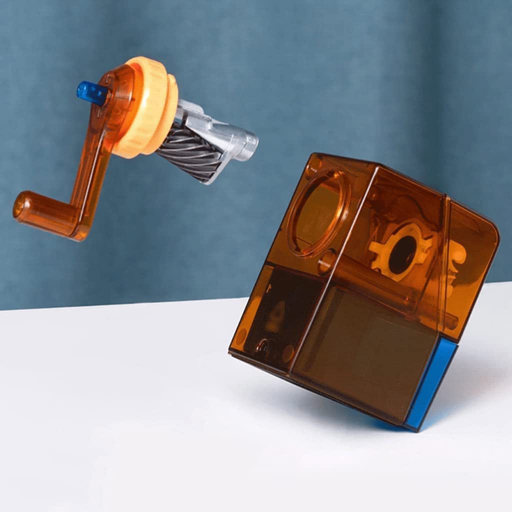 Anspitzer Bleistiftspitzer für Schule, Kunststudenten, spezieller Skizzenbleistift, Holzkohle, Spänebehälter, Orange, Blau, Premium-Qualität, Mini Schreibwaren