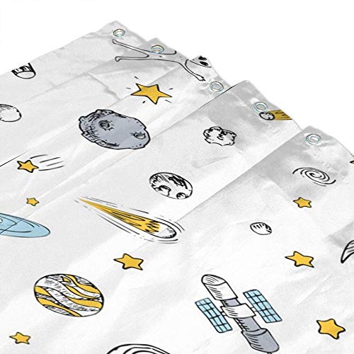Rideau de douche lavable en machine polyester imperméable Chehongg - 4