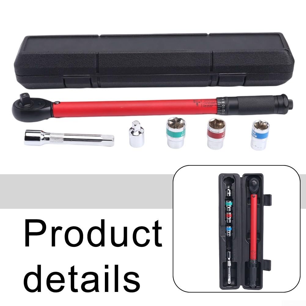 EasyByMall Lot de 6 clés dynamométriques à 72 dents réglables 20-230 nm pour entretien mécanique pour vélo, moto, voiture